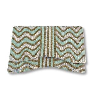 Bolso de mano con motivos florales Vintage de lujo hecho a mano con intrincadas cuentas de semillas, diseño bordado, Rock artesanal de moda para mujer - Product Image 1