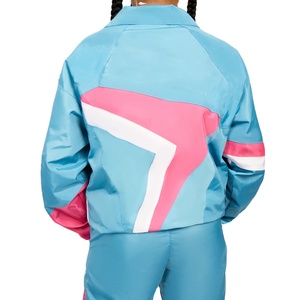 Conjunto de 2 Piezas de Ropa Urbana para Mujer con Logotipo Personalizado, Manga Corta de Felpa, Ligero, con Cierre Completo, Spandex/Poliéster, Verano, MOQ Bajo, HECHO EN HS - Product Image 3