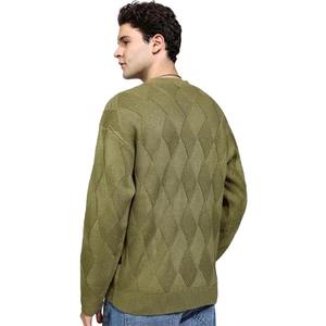 Suéter de Punto Personalizado con Logotipo para Hombre, Manga Larga, Cuello Redondo, Diseño Sólido, Ropa de Invierno - Product Image 4