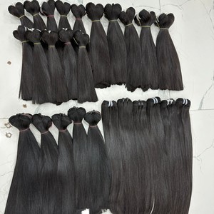 Extensions de Cheveux Humains Vietnamiens Double Dessinés Super VIP Os Droit Noir Naturel avec Extrémité Soyeuse Super Double Brillant - Product Image 2