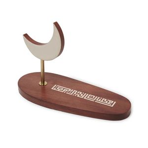 Plato para servir con forma y diseño personalizados, plato de madera, bandeja con acabado natural con base de metal para dátiles, nueces, frutas, bandeja para servir - Product Image 1