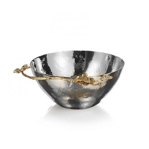 Bol décoratif pour fruits en laiton poli au design classique, qualité supérieure, forme ronde, bol à collations pour les fêtes - Product Image 6