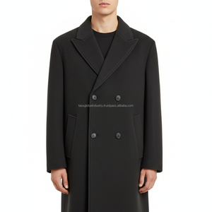 Abrigo de Lana Cruzado Premium para Hombre, Fabricante de Marca Privada OEM Personalizado - Product Image 4