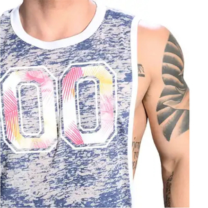 Camiseta sin mangas para hombre, camiseta sin mangas de algodón muscular para Fitness, camiseta interior de entrenamiento para hombre, camisetas de gimnasio, ropa deportiva - Product Image 5