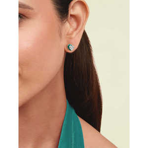 Boucles d'oreilles mode coeur vert pour femme - Product Image 2