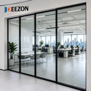 Portes coulissantes DEEZON AS2047 en aluminium à rupture de pont thermique, cadre étroit, double vitrage, isolation phonique, cloison pour bureau - Product Image 1
