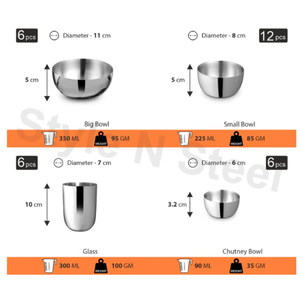 Juego de Thali Maharaja con Diseño Clásico Indio Pulido a Espejo - Product Image 3