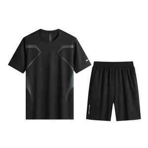 Ropa deportiva de verano informal para hombre, venta al por mayor, chándal de entrenamiento impermeable, conjunto de prendas de vestir exteriores de dos piezas para ejercicio - Product Image 5