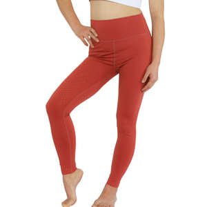 Pantalones de gimnasio de cintura alta para mujer, mallas de Yoga de compresión sin costuras en color sólido, ropa deportiva informal elástica delgada - Product Image 1