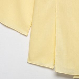 Nouveau 2025 printemps dame Vintage décontracté col en V lin vêtements d'extérieur déplacements femmes vêtements à manches longues à manches longues haut Chic manteau - Product Image 5