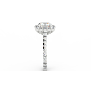 Bague en or 14K WA4 style Halo en forme de coussin avec diamant - Product Image 2