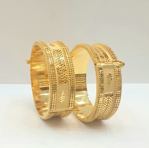 Pulseras de Latón Inoxidable Chapadas en Oro de 24K al por Mayor, Joyería de Moda Elegante de Alta Calidad - Product Image 1
