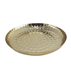 Serveware Designer Bandeja de servicio decorativa de forma redonda Plato y plato con acabado pulido para servir en el Hotel - Product Image 2