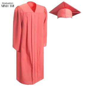 Gorro de graduación de poliéster mate con vestido | Atuendo de ceremonia escolar personalizado | Servicio OEM ODM - Product Image 2