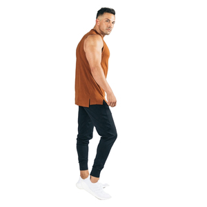 Men's Summer Cotton Tank <b>Tops</b> Quick Dry Fitness Sports Vest Screen Printed Solid Street Style Breathable Knitted <b>Sleeveless</b> OEM - Product Image 4