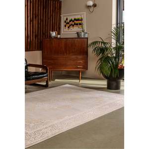 Wholesale Viscose & acrylic Area Rug GALLERY 1163 Beige Machine Made <b>Turkish</b> <b>Carpet</b> for Living Room Hotel Project - Product Image 1
