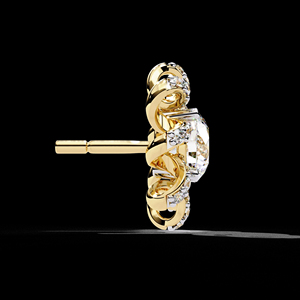 Bijoux sertis de diamants les plus vendus, style hip-hop tendance, moissanite VVS, boucles d'oreilles en or massif 14 carats, vente en gros - Product Image 5