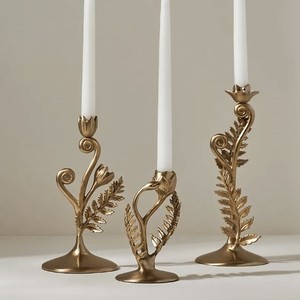ชุด 3 ทองเหลืองโบราณเชิงเทียนรูปต้นไม้ตกแต่งบ้านตกแต่งคริสต์มาสมือสอง - Product Image 6