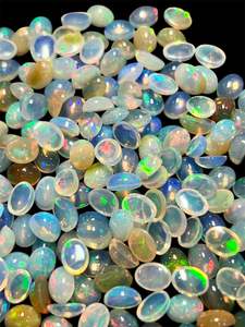 Cabujones de ópalo de fuego etíope 8x10mm Corte ovalado Piedras preciosas naturales blancas Pedido mínimo 100 quilates - Product Image 3