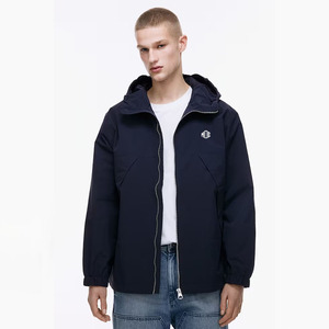 Chaqueta con capucha y cremallera cortavientos de nailon 100% OEM, venta al por mayor, chaqueta con capucha impermeable de poliéster de concha suave para exteriores de gran tamaño barata - Product Image 1