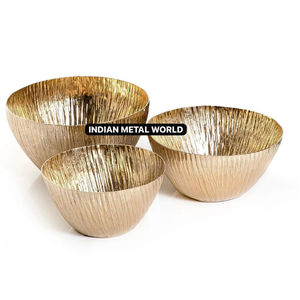 High Quality Eco-Friendly Modern Metal Chocolate Serving Bowl Polished for Hotel Restaurant Catering <b>Sweet</b> Dessert Presentation - Product Image 1