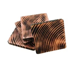 Sous-verres carrés en bois finis en noyer de qualité supérieure couvercle en verre de table pour tapis et tampons d'ustensiles de cuisine - Product Image 1