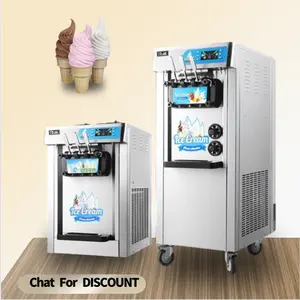Commercial automatic cheapest italian ice.cream 20 liters of potable desktop tawa ice cream extrusion machine video 2 cylinders