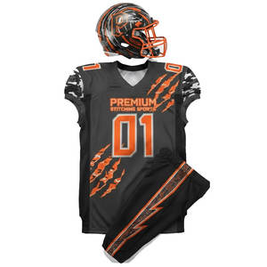 Ensemble d'uniformes de football américain personnalisés par sublimation, maillot et short pour jeunes et adultes, commande en gros pour équipe - Product Image 3