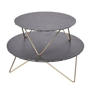 Support à gâteau en acier inoxydable poli brillant pour la décoration de fêtes d'anniversaire ou de mariages, pour la maison, l'hôtel et le restaurant - Product Image 4