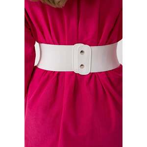 Ceinture élastique pour femme en point de chaînette, ceinture pour veste, ceinture pour chemise, ceinture pour robe - Blanc - Product Image 4