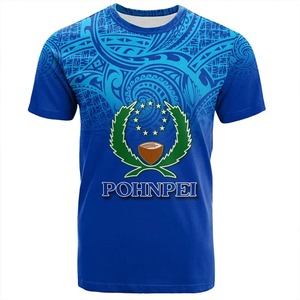 Pohnpei เสื้อยืดแขนสั้นพิมพ์ลาย3D สไตล์ทริบอลของชาวเกาะวัฒนธรรมพอลินีเซียนเสื้อยืดแขนสั้นสำหรับผู้ชายและผู้หญิงฤดูร้อน - Product Image 5