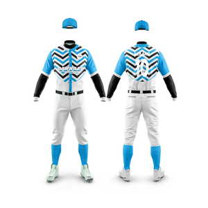 Uniforme de baseball personnalisé par sublimation |   Tenue de baseball d'équipe avec logo et numéros personnalisés |   Ensemble de baseball en polyester respirant - Product Image 2