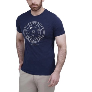 Camiseta informal de verano para hombre con manga corta y diseño de cuello redondo tela de algodón suave ropa cómoda de moda de color sólido liso - Product Image 3