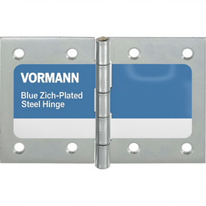 Bisagra de Acero Galvanizado en Azul VORMANN, 30 mm de Altura, 45 mm de Ancho, 0.9 mm de Grosor, Laminada, para Estanterías, Paquete de 50 Unidades - Product Image 3