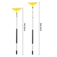 Spatule à mastic en acier inoxydable avec manche télescopique