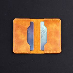 กระเป๋าใส่บัตรเครดิตหนังแท้ลาย Crazy Horse ทำจาก LCH-0073สำหรับผู้ชายและผู้หญิง - Product Image 2