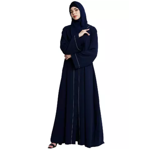 Custom Islamic Clothing Abaya Women Muslim Dress Abaya Women Casual Solid Color Robe Two-Piece Suit Abaya Women Muslim Dress - Product Image 5