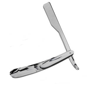 Nueva maquinilla de afeitar plegable de una sola hoja con mango de plástico, maquinilla de afeitar recta con cinturón Strop para afeitado en húmedo y cuidado del cabello en salones - Product Image 5