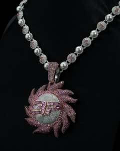 Pendentif en argent 925 avec moissanite, testé au diamant, VVS, serti de diamants, bijoux hip-hop pour soirée, pendentifs élégants - Product Image 1