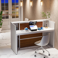 Nouveaux comptoirs avant exécutifs modernes Table Bureau de réception Design Tables de réception avec lumières LED