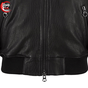 Nueva chaqueta de cuero personalizada para hombre, tela de lona de estilo callejero con cuello levantado, precio razonable para invierno - Product Image 4