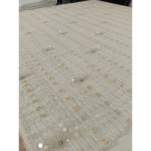 Nouvellement conçu luxe écologique Net tissu perlé à la main brodé femmes robes de soirée occidentales pour non-tissé respirant - Product Image 5