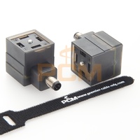 Adaptateur de Valve DIN Forme A B avec Connecteur Mâle à 3 Broches M8 pour Hirschmann VAD 1A-1-3-M8-3, VB 1A-A-2-M8-3 IP67 NEMA 6P