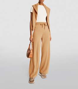 Pantalon de survêtement en coton marron camel de marque à la mode pour femmes, grande taille, matériau à coque souple, pantalon de collection d'hiver personnalisé - Product Image 2