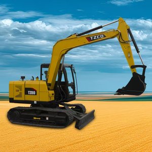 Mini-excavatrice hydraulique <span class=keywords><strong>TZ80</strong></span> |   Chenilles en caoutchouc |   Économique en carburant |   Fonctionnement et entretien faciles - Product Image 3