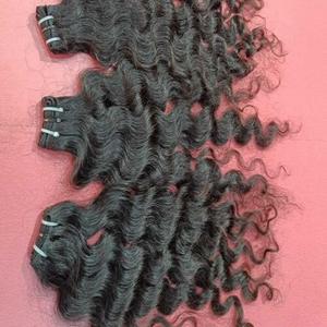 Extensiones de cabello humano ondulado Temple a granel 100% cabello indio crudo sin procesar donante único cabello virgen cutícula alineada al por mayor - Product Image 4