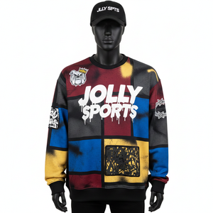 Sweat-shirt pour homme de qualité supérieure, sublimation, 280 GSM, polaire en polyester, toucher doux, design bicolore, logo personnalisé, sweat-shirt basique pour homme - Product Image 1