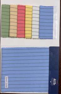 Tela de rayas de algodón de lino de alta calidad para la fabricación de ropa - Product Image 2