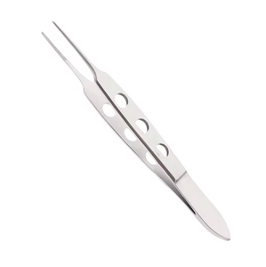 Pinzas Bishop Harman Iris de 8.5 cm, delicadas, dentadas, rectas, para fijación, instrumentos quirúrgicos oftalmológicos, manual de vendaje - Product Image 3