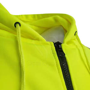 Sweats à capuche réfléchissants haute visibilité coupe confortable avec poche à capuche étanche besoins de sécurité du travail et du chantier Support de logo personnalisable - Product Image 6